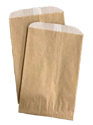 GreaseProof 2LB Kraft Lined Paper Chip Bags - 340x Per Pack 5KG